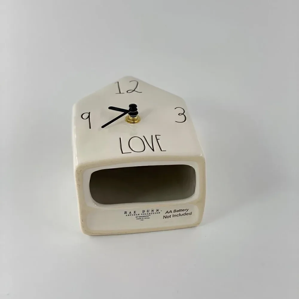 Rae Dunn by Magenta White Love Clock